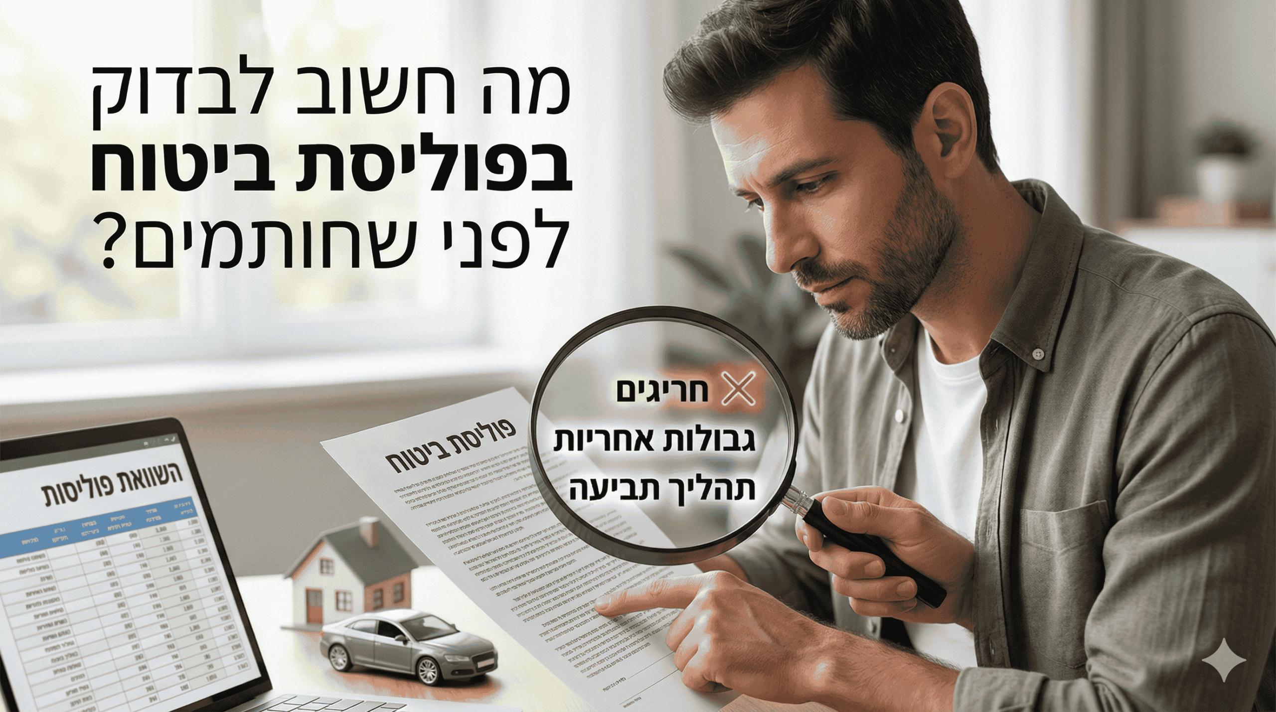 בדיקת פוליסת ביטוח